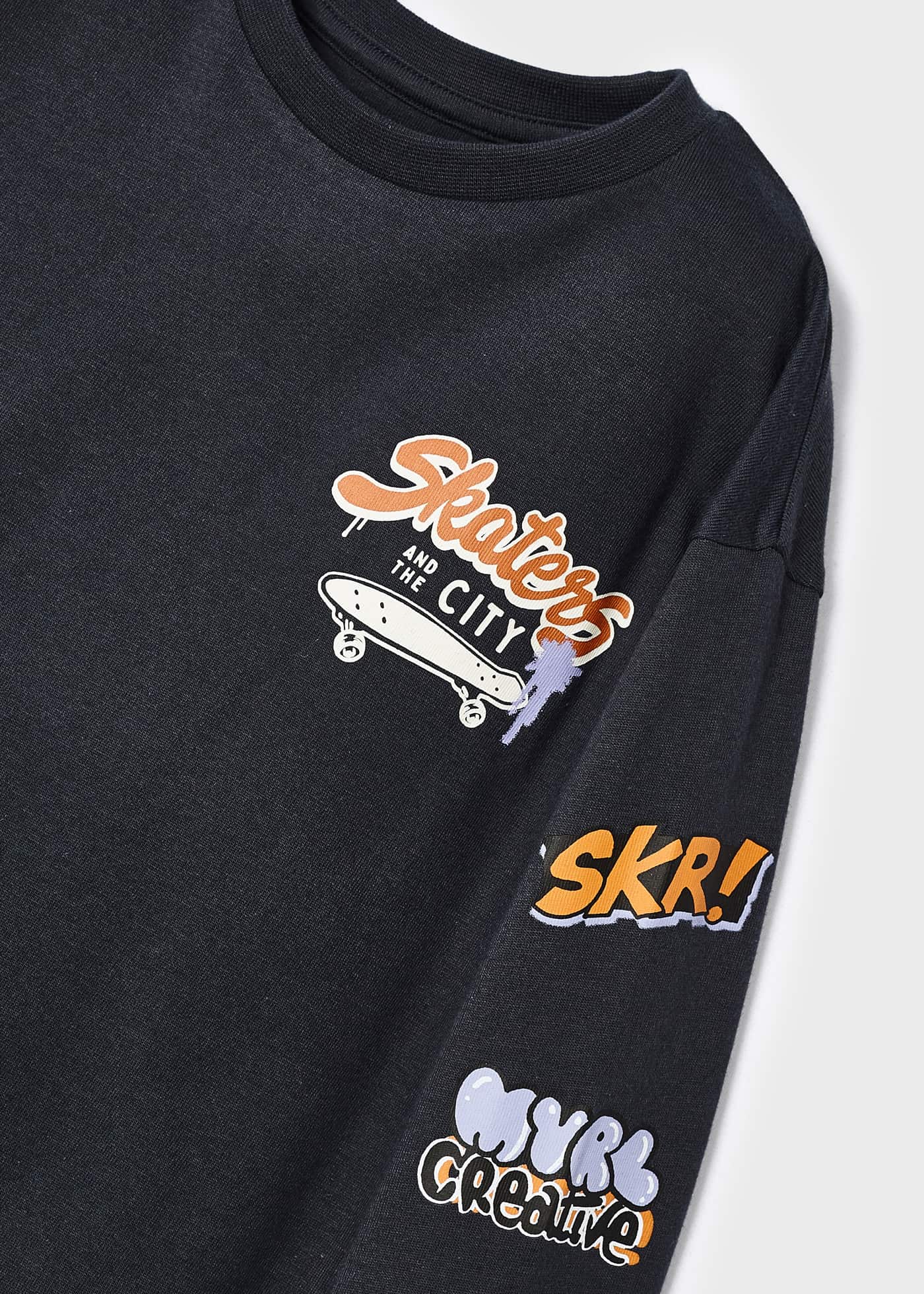 Camiseta de manga comprida estampada Better Cotton para meninos