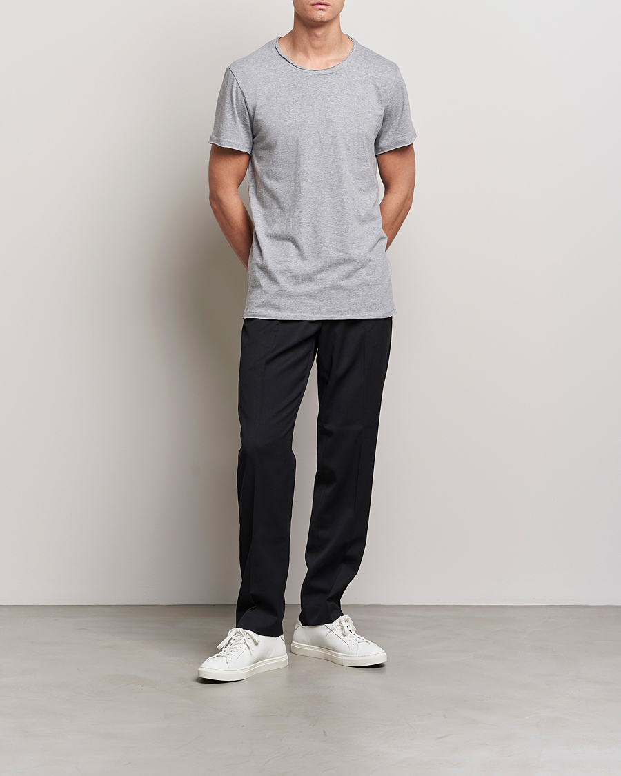 Bread & Boxers 3-pack Crew Neck Relaxed White/Black/Grey Melange