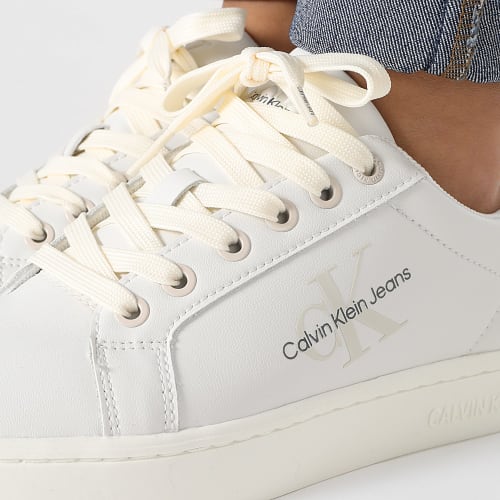 Baskets Femme Classic Cupsole Laceup Leather 1269 Bright White Creamy White
