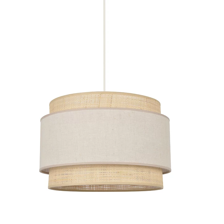 Suspension Milo raphia/pila E27/100W IP20 Ø 38 x H. 25 cm