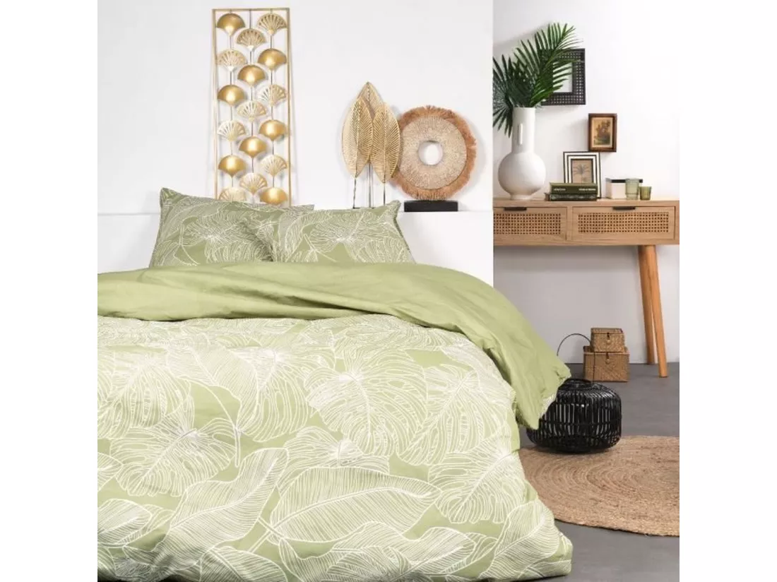 Parure de lit - 240 x 260 cm - coton imprimé floral