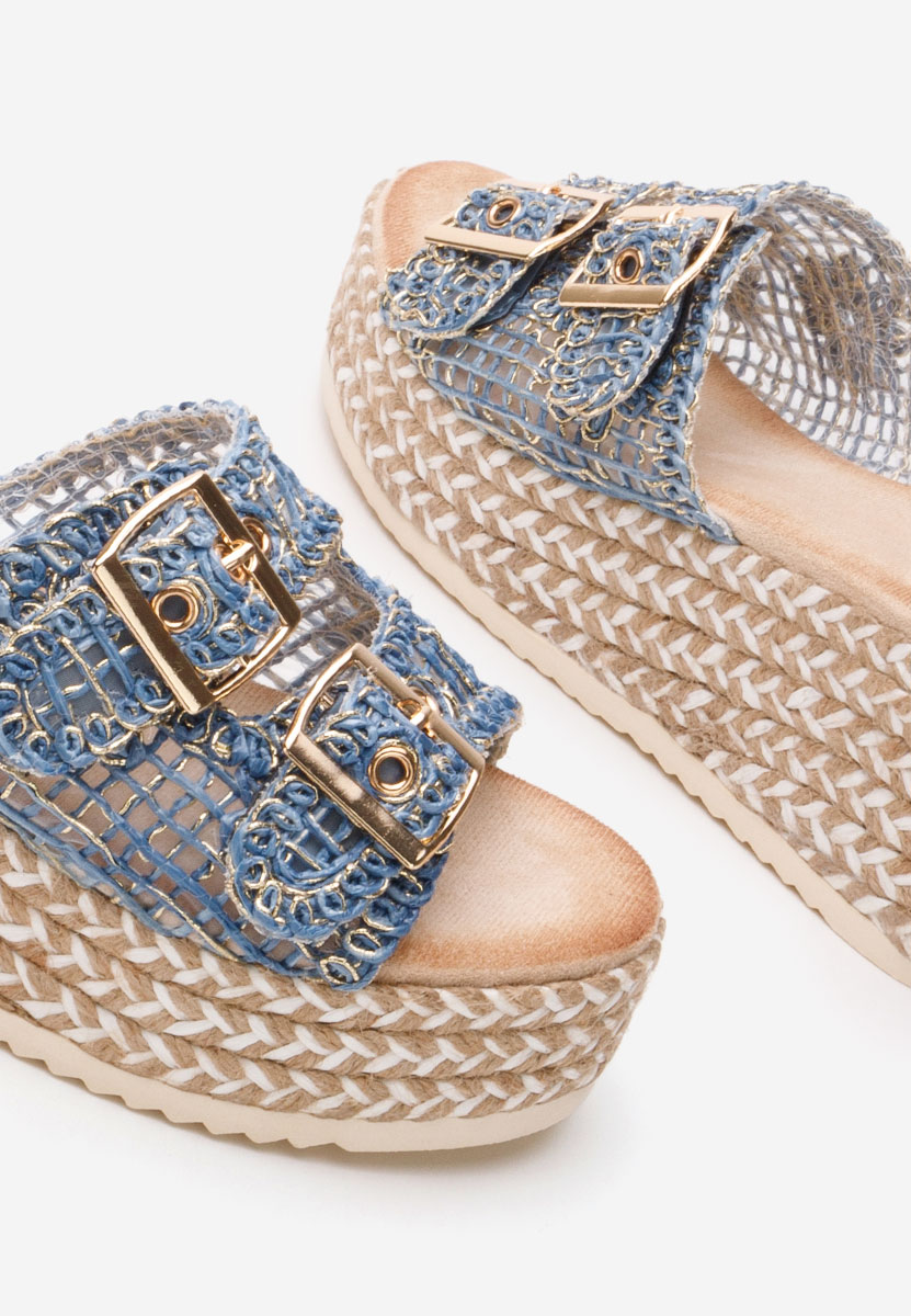 Mules à plateforme bleus Marget