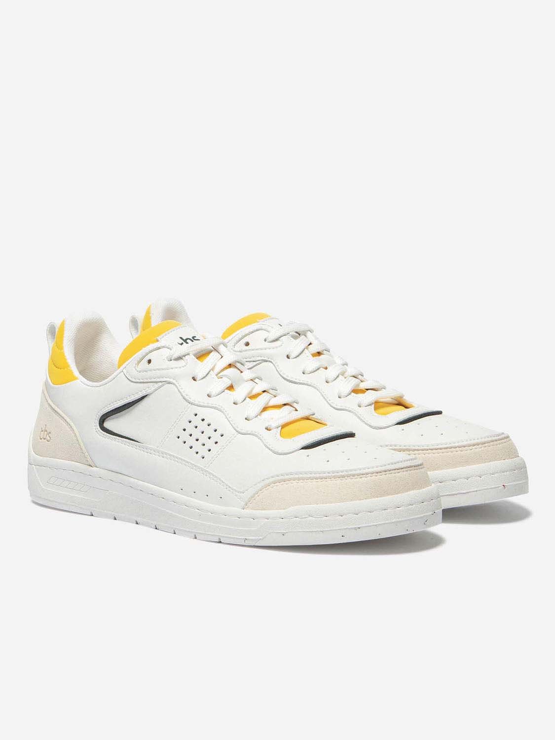 Baskets Homme Blanc et Jaune Recyclables