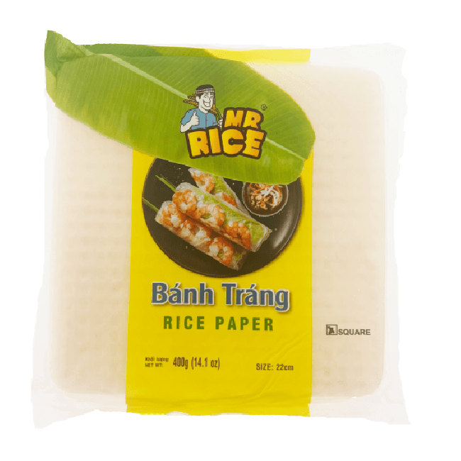 Mr. Rice Banh Trang Rijstpapier 22cm vierkant 400g