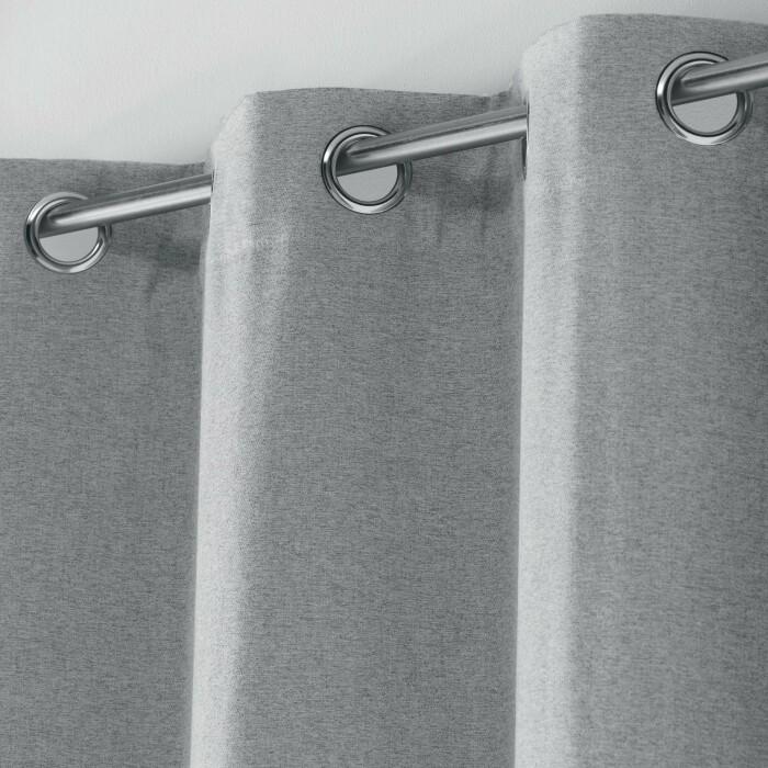 RIDEAU A OEILLETS 135X240CM UNI CHINEA GRIS