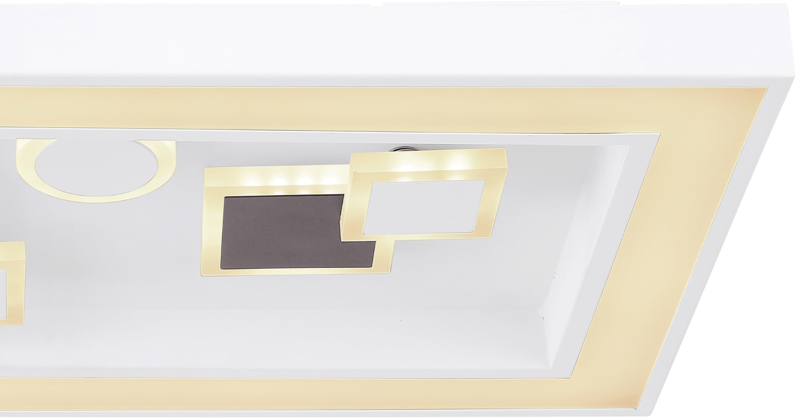 LED-Deckenleuchte - weiß-kaffee - 60 cm
