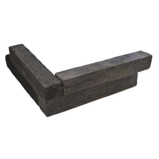 Bordure Schiste en pierre reconstituée, ton ardoise L.50cm (7kg)