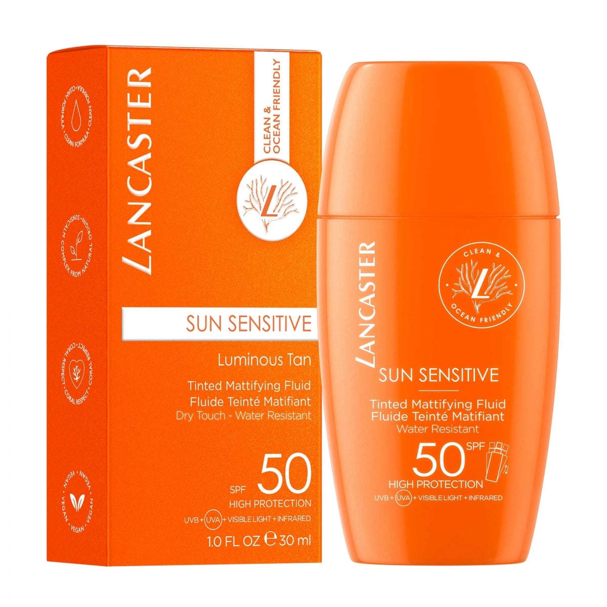Lancaster Sun Sensitive Fluide Teinté &  Matifiant SPF50