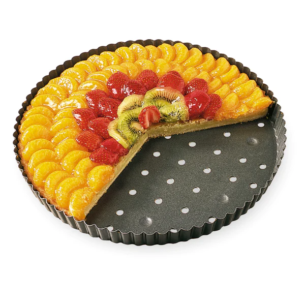 Tourtière perforée acier revêtu anti-adhérent 30 cm Mathon