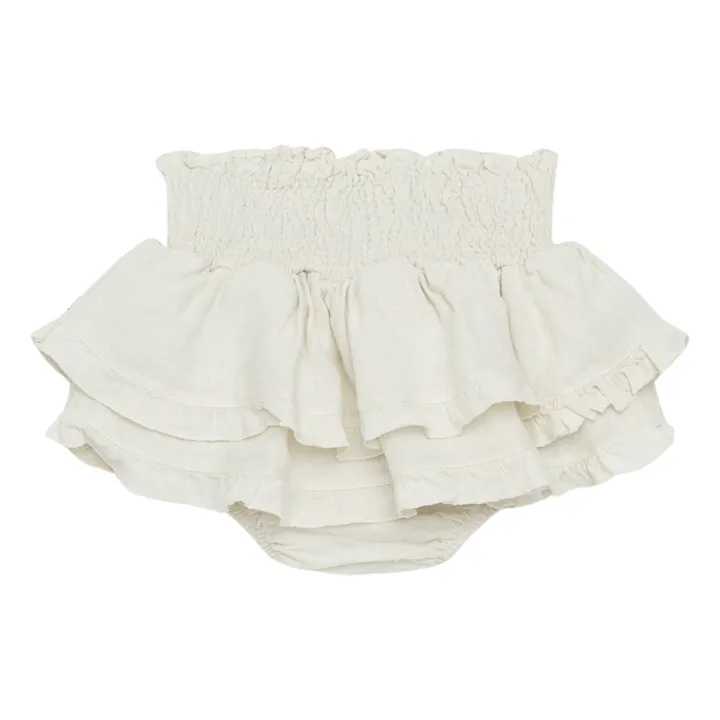 Donsje Bloomer à Volants Vaibi en Lin | Blanc