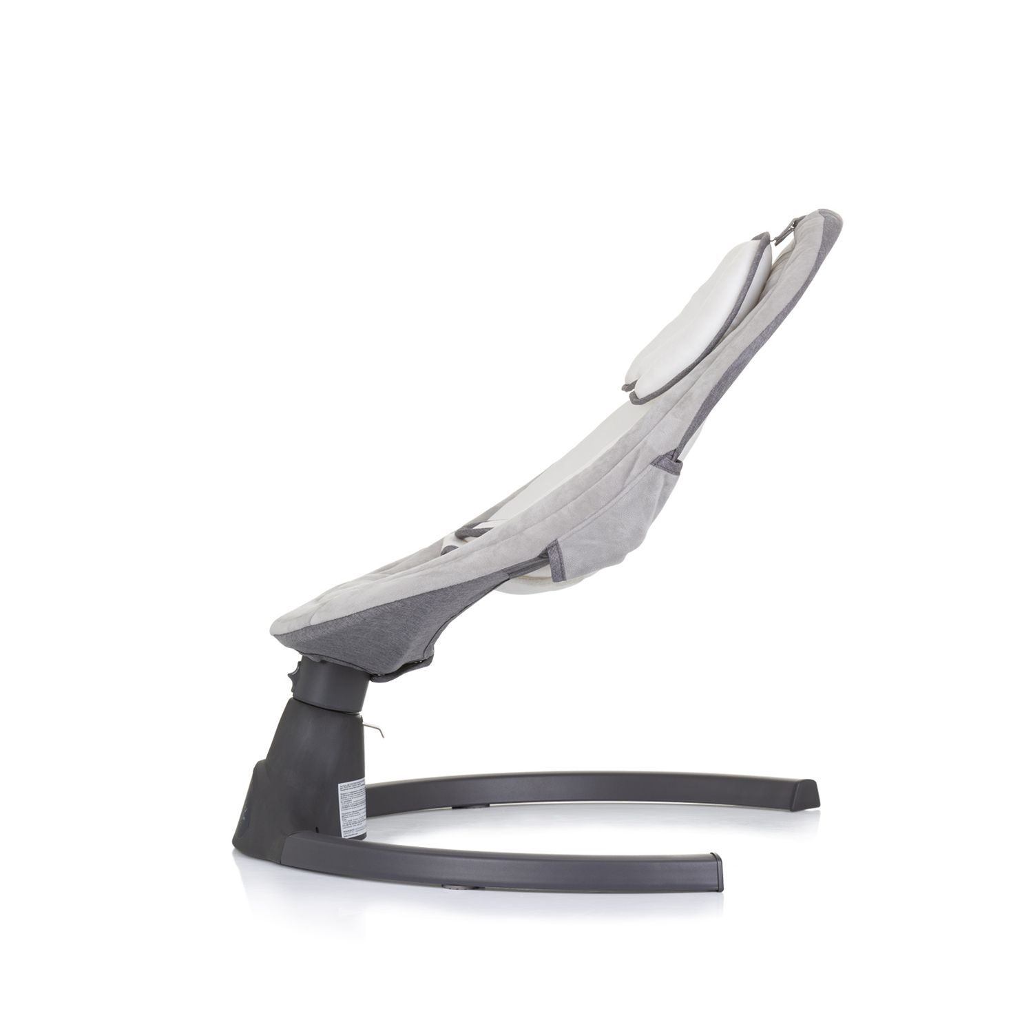 Chipolino Babywippe Brida, Fernbedienung Moskitonetz, Kissen, Plüschtiere, Timer grau