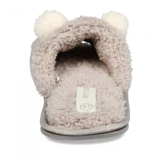 Chaussons ourson GRIS MERRY SCOTT