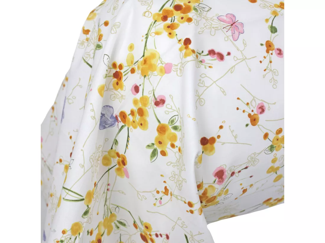Taie de traversin 240x43 cm percale coton BEL AMOUR jaune