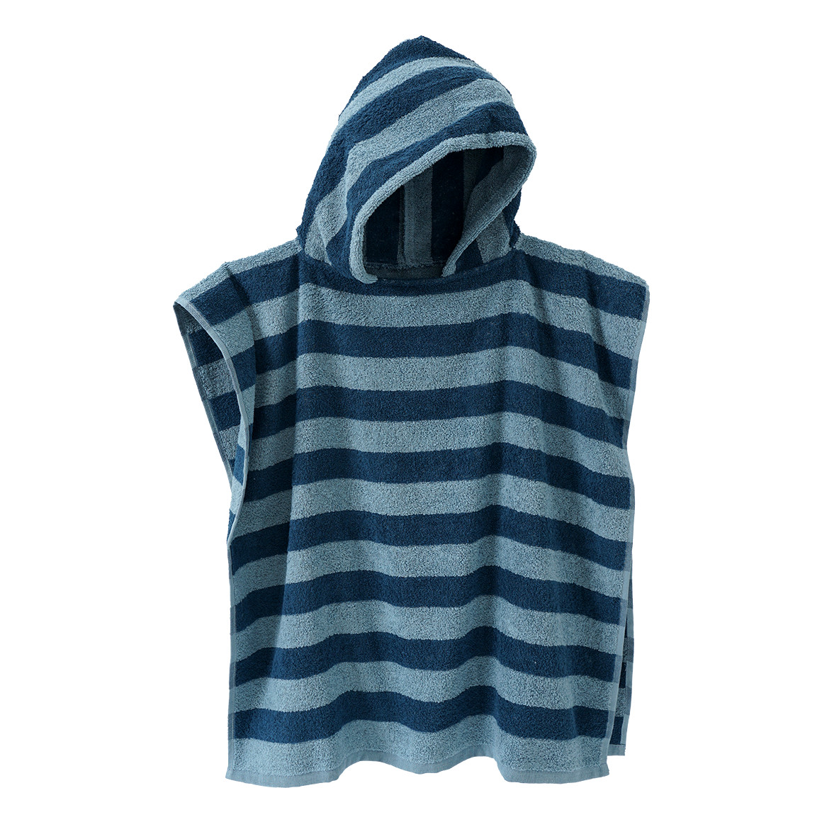 Famy Badeponcho mit Streifen dunkeltürkis / helltürkis