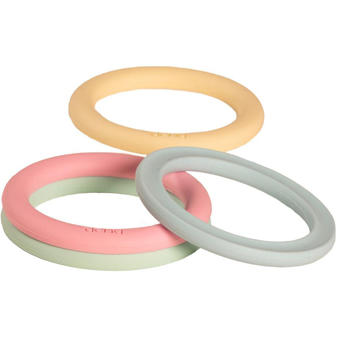 Dëna bijt- en stapelspeeltjes ringen - pastel