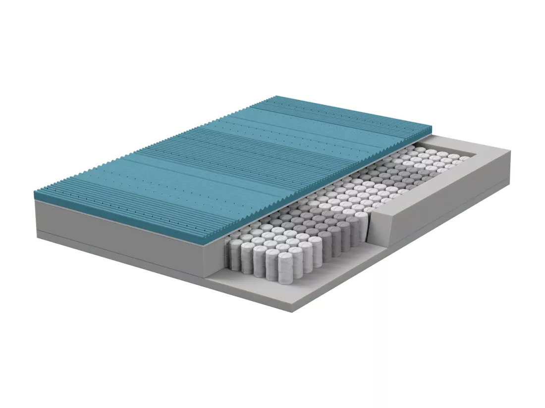 Matelas à ressorts ensachés et Memory Foam,Zones différenciées 160x200x30