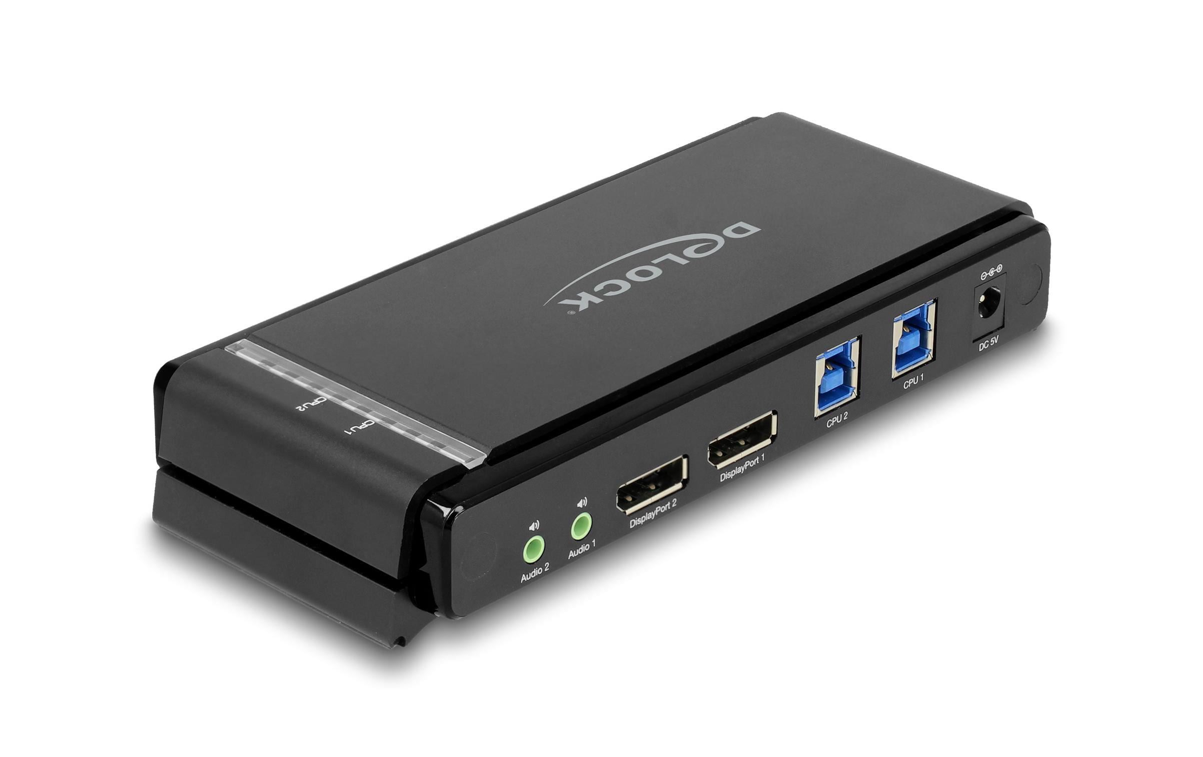 KVM Switch DisplayPort 1.4 8K 60 Hz<br>Delock DisplayPort 1.4 KVM Switch 8K 60 Hz mit USB 5 Gbps und Audio