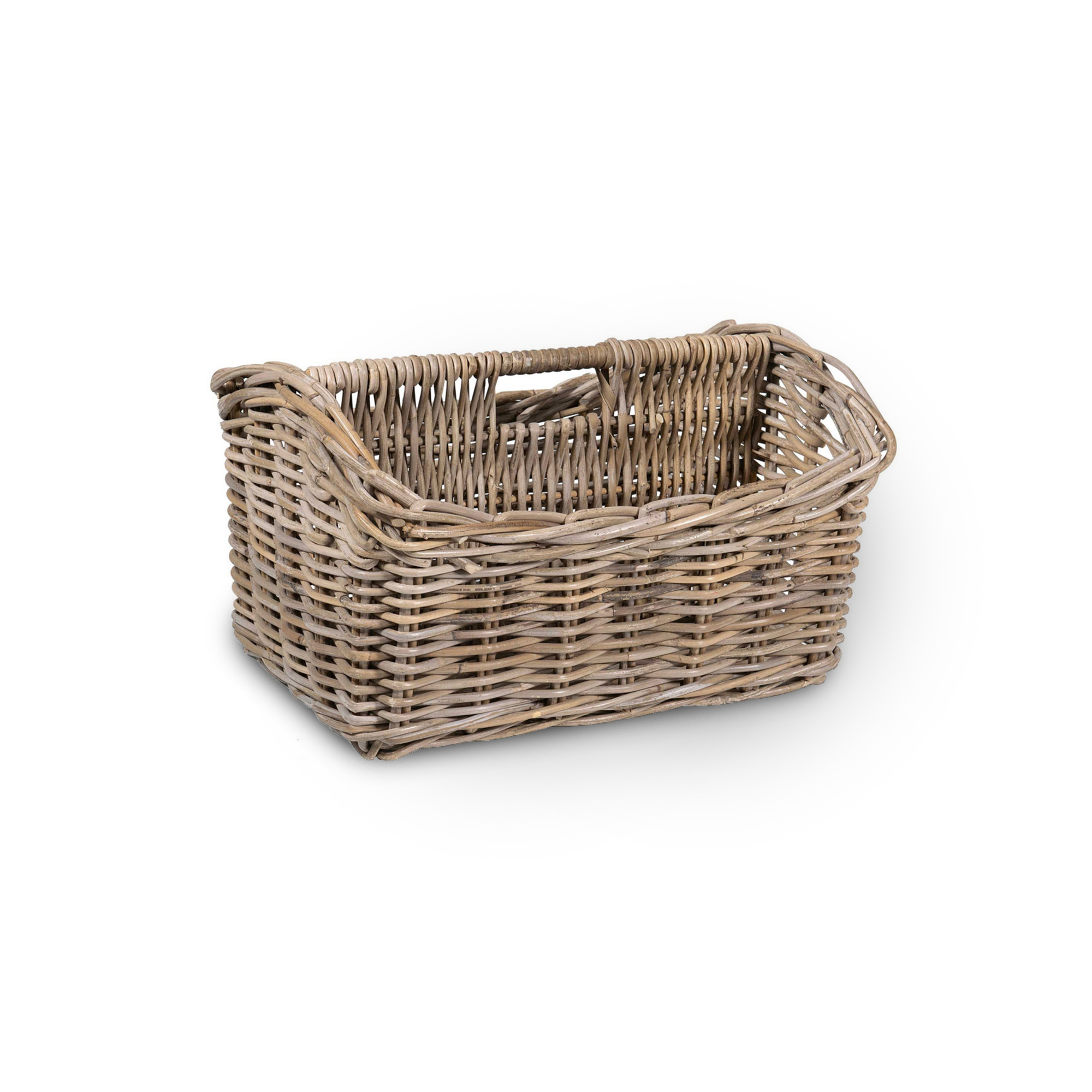 Magazinhalter aus Rattan, natur, B 47 cm, H 28 cm, L 35 cm von fischer's lagerhaus