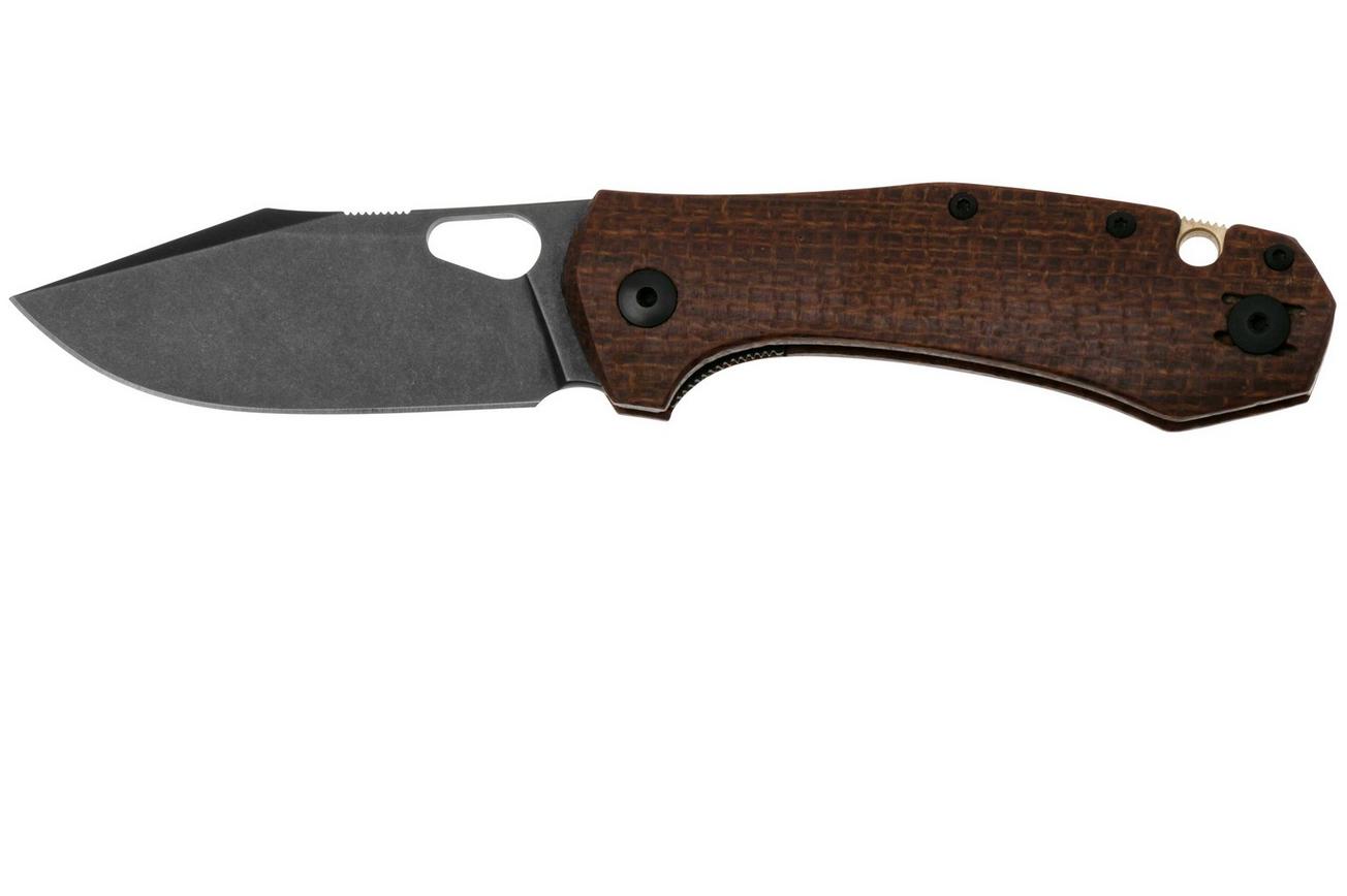 GiantMouse ACE Atelier, Elmax Stonewashed, Burlap Micarta, Limited Edition zakmes