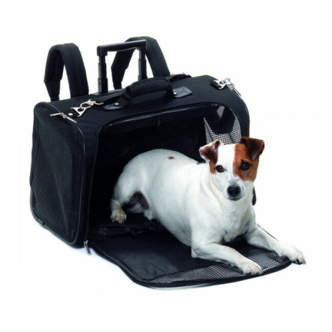 Sac de transport noir Smart Flamingo pour chiens