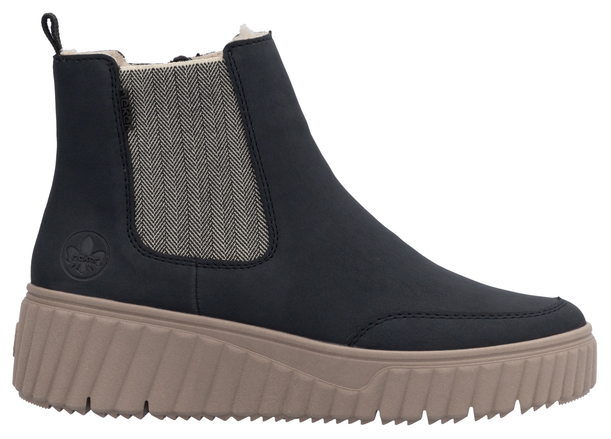 Rieker Chelseaboots  , Schlupfboots, Keilstiefelette mit Anziehlasche