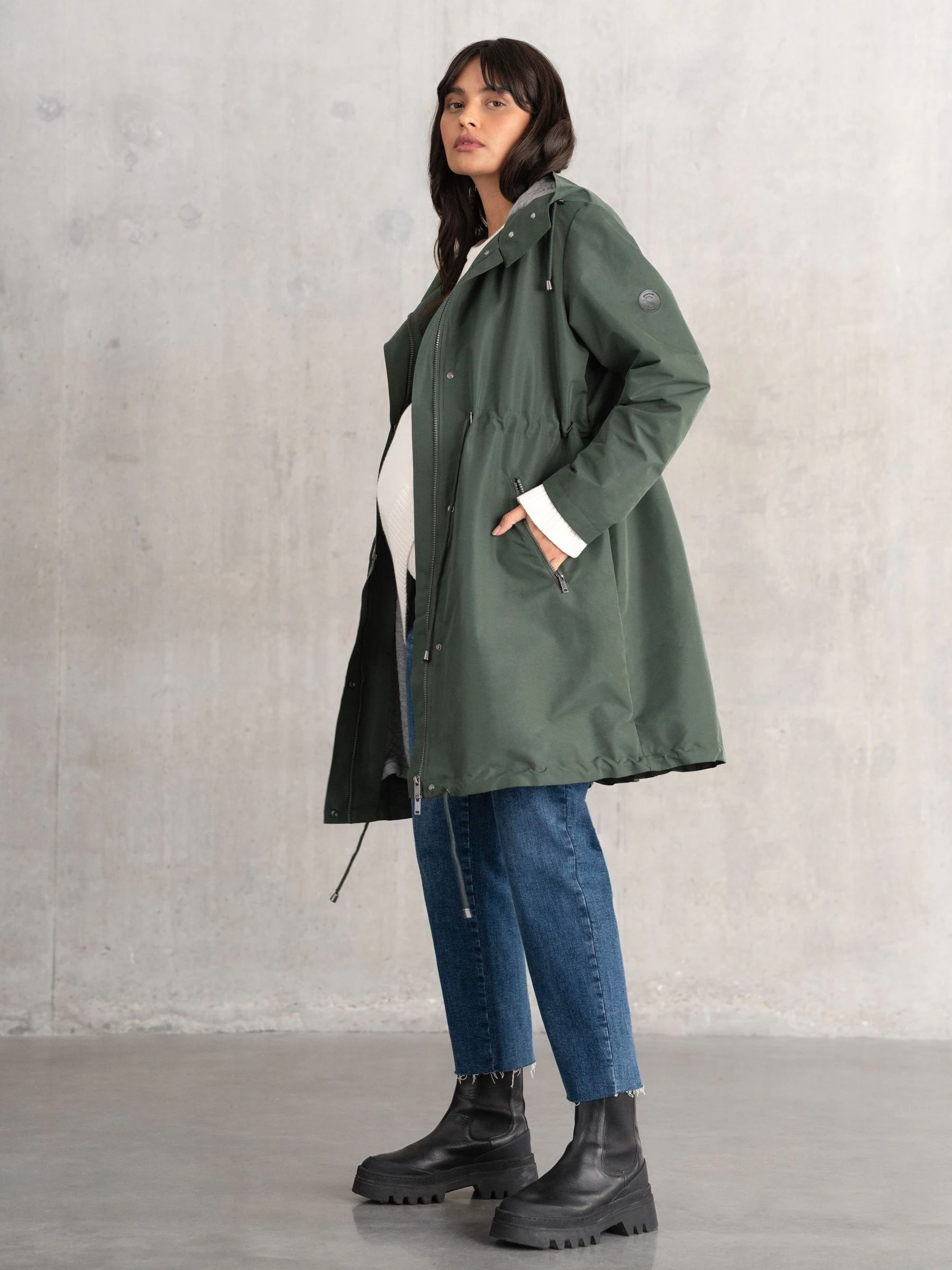 Seraphine Maternity Green Lightweight Parka