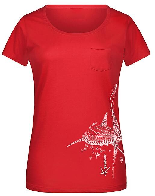 KANUMERA - T-SHIRT BIO AVEC POCHE REQUIN BALEINE FEMME