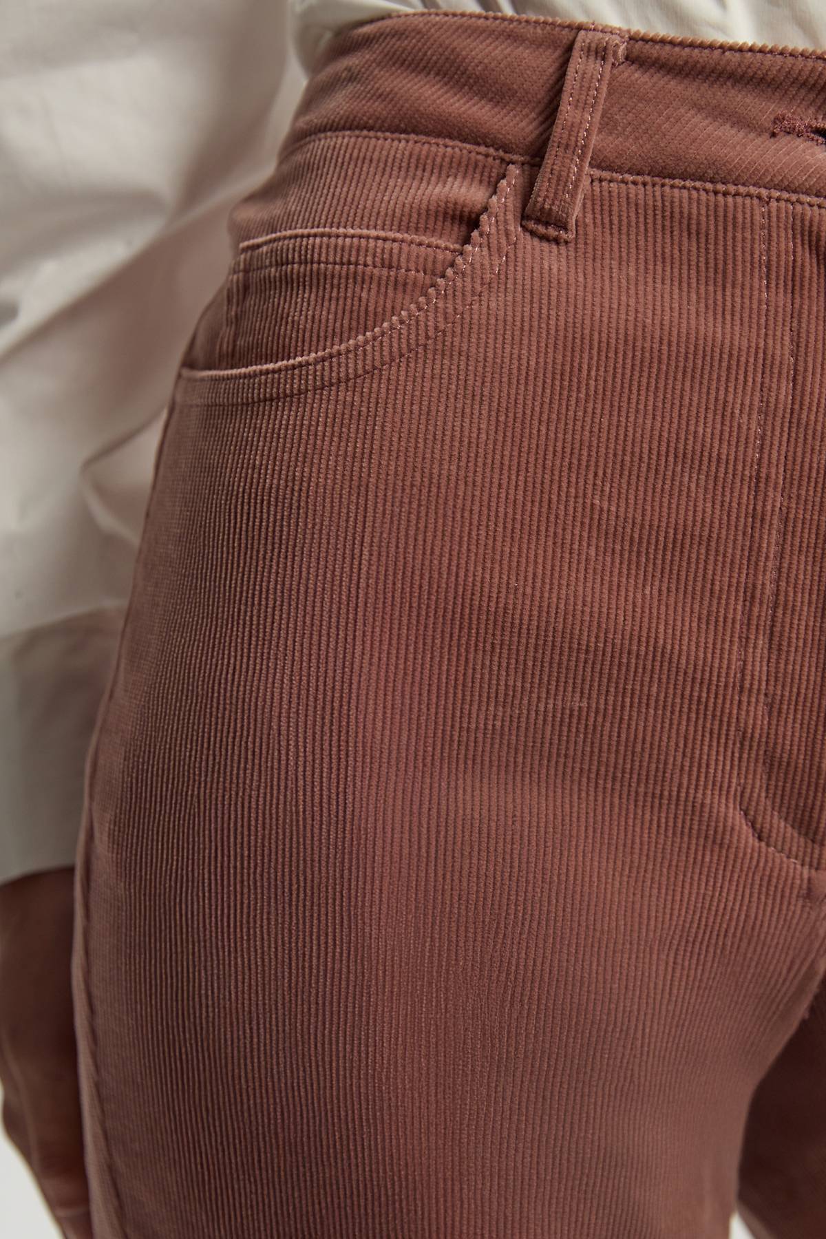 KarenMillen Jean Évasé en Velours Côtelé Stretch