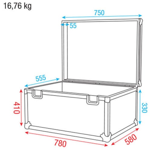 DAP Stack Case 4 flightcase 750x555x385 mm