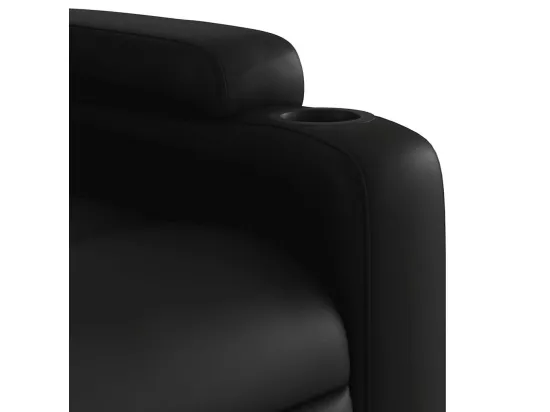 Fauteuil de massage inclinable Noir Similicuir