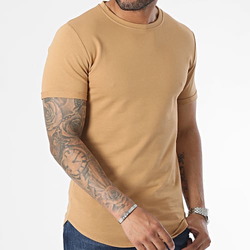 Lot De 2 Tee Shirts Oversize T311 Noir Camel