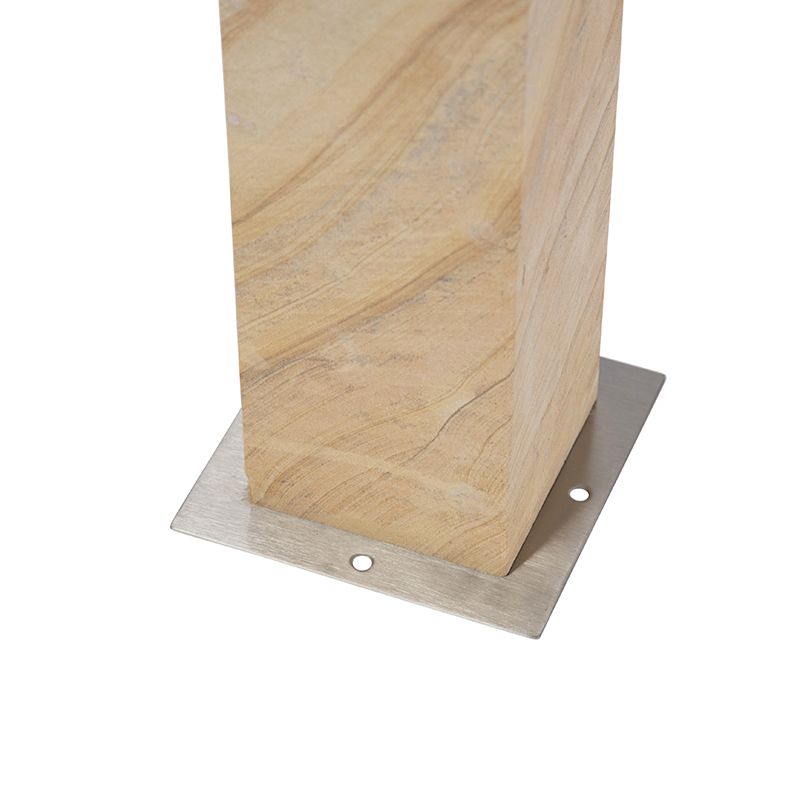 Buitenlamp zandsteen met grondpin en kabelmof 70cm IP55 - Grumpy