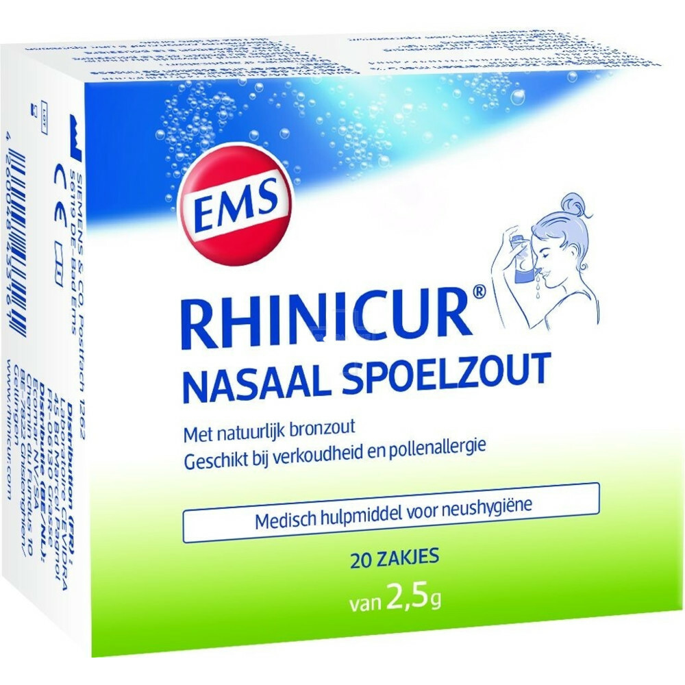 Rhinicur Neus Spoelzout zakje20 stuks