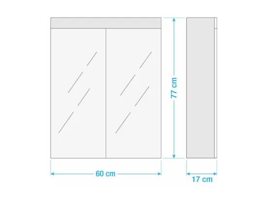 Armoire murale blanc et gris brillant Kelia 60cm