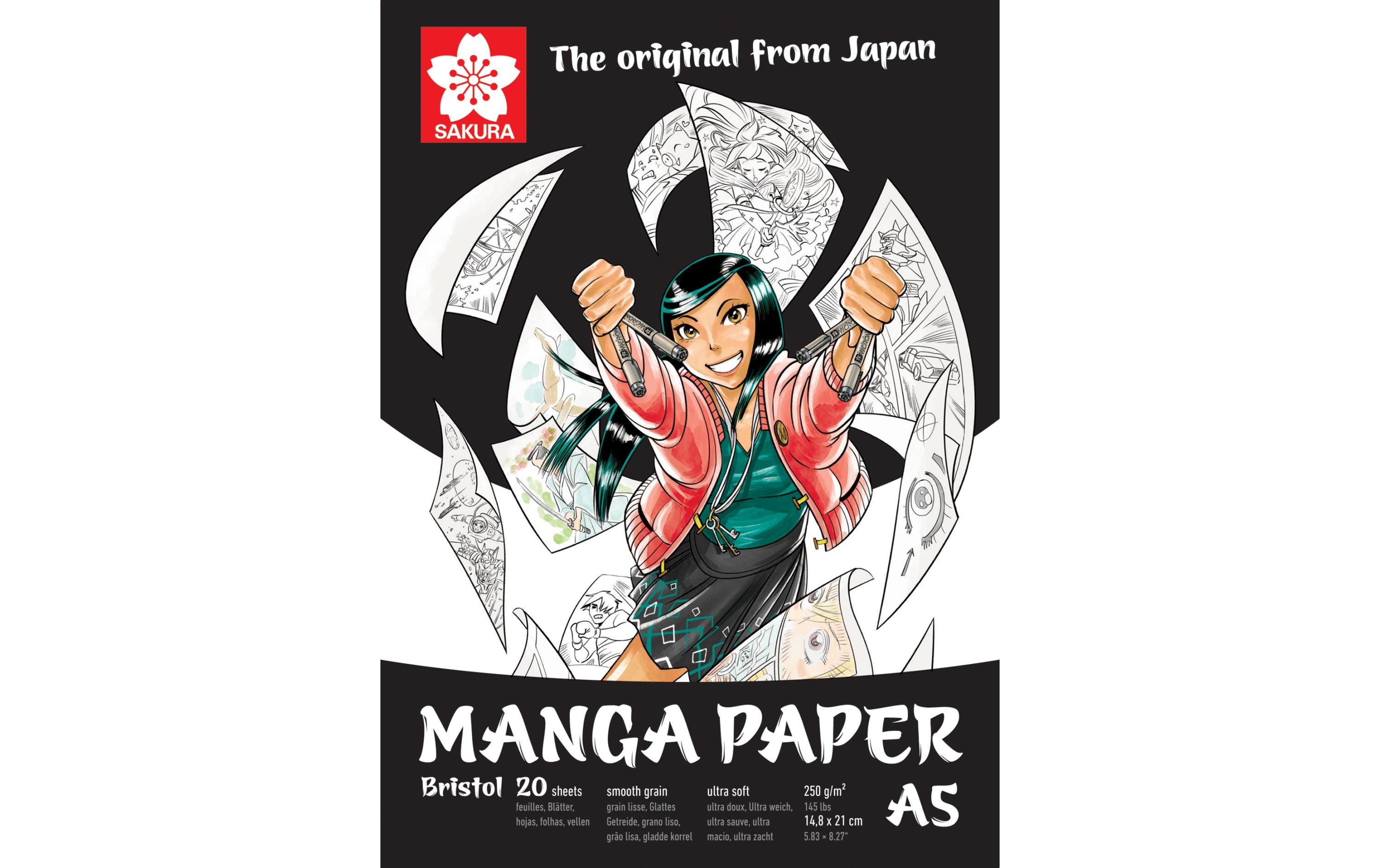 Zeichenblock Manga A5Manga Zeichenblock A5 mit 250 g/m²