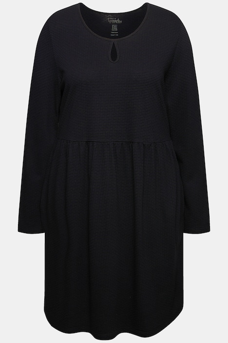 Longshirt, Jacquard, A-Linie, Rundhals, Langarm