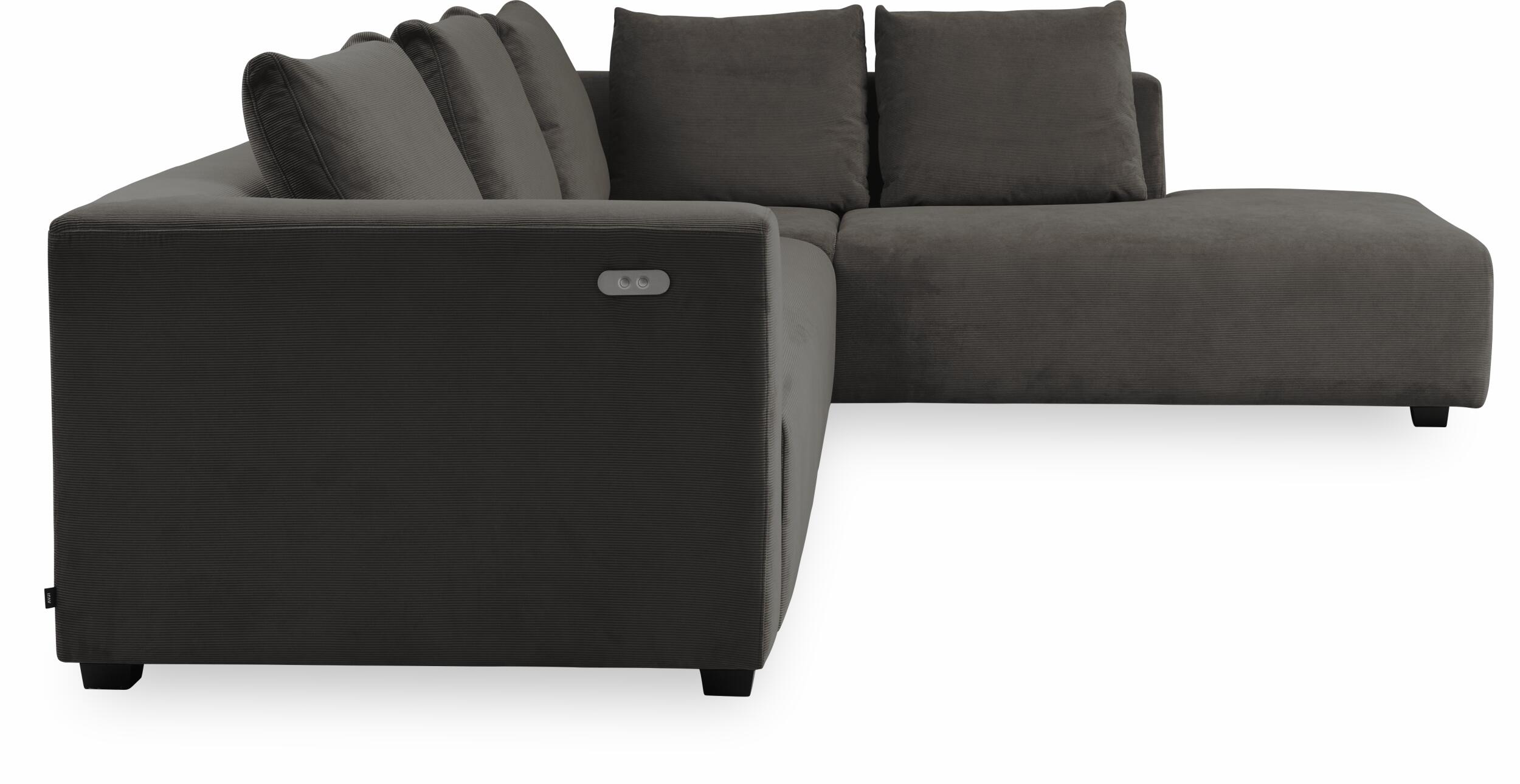 Solaro højrevendt hjørnesofa med pufafslutning