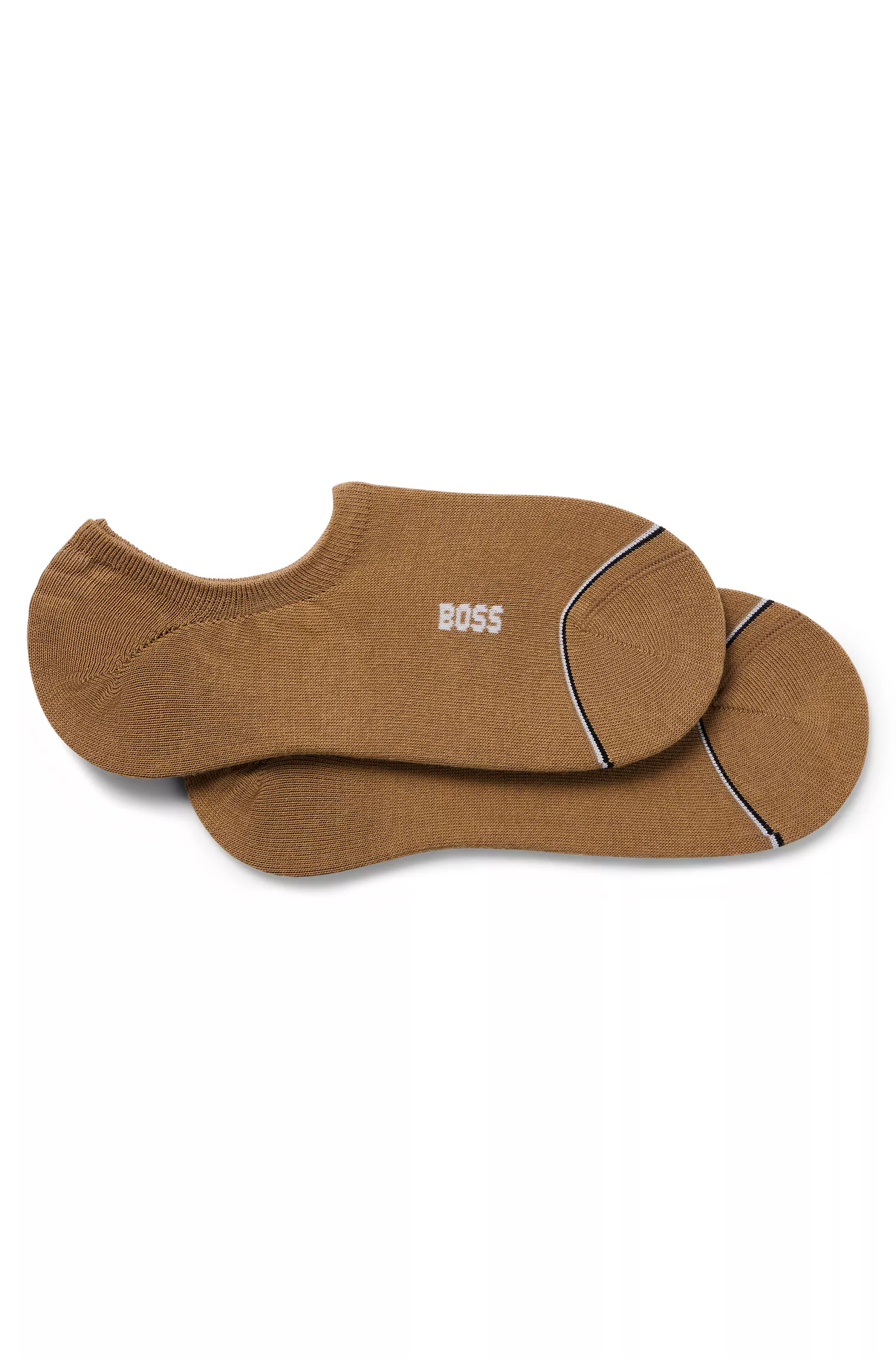 BOSS Preto - Pacote com dois pares de meias até o tornozelo com a marca.