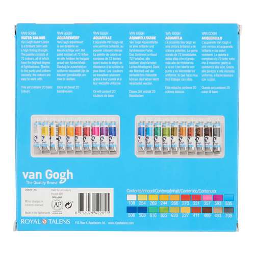 Van Gogh Aquarellfarben-Set, 20 x 10-ml-Tuben