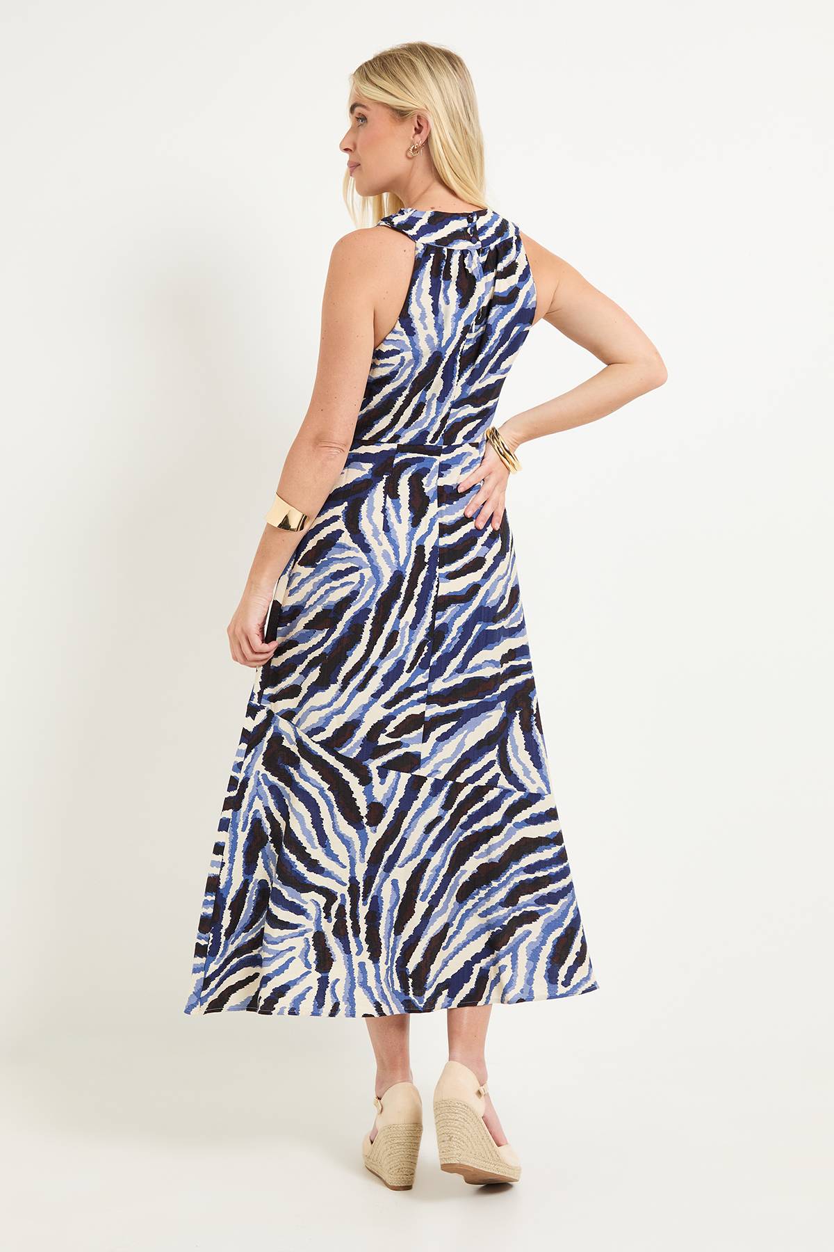 Wallis Robe Maxi À Col Torsadé Imprimé Abstrait Petite