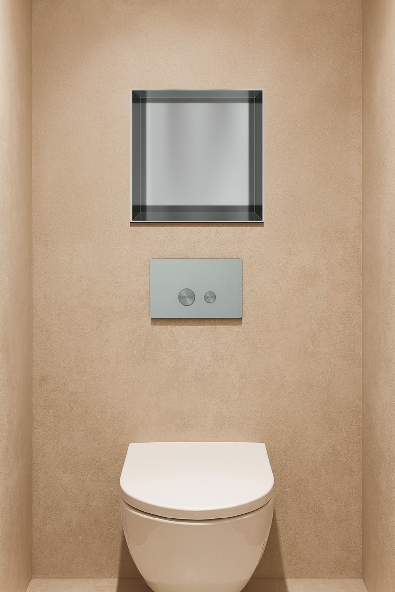 Hotbath &More frameless inbouwnis 30x30x10cm RVS