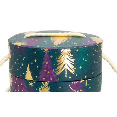 Idena Flaschenbox Weihnachten Tanne D10x33cm FSC-Mix