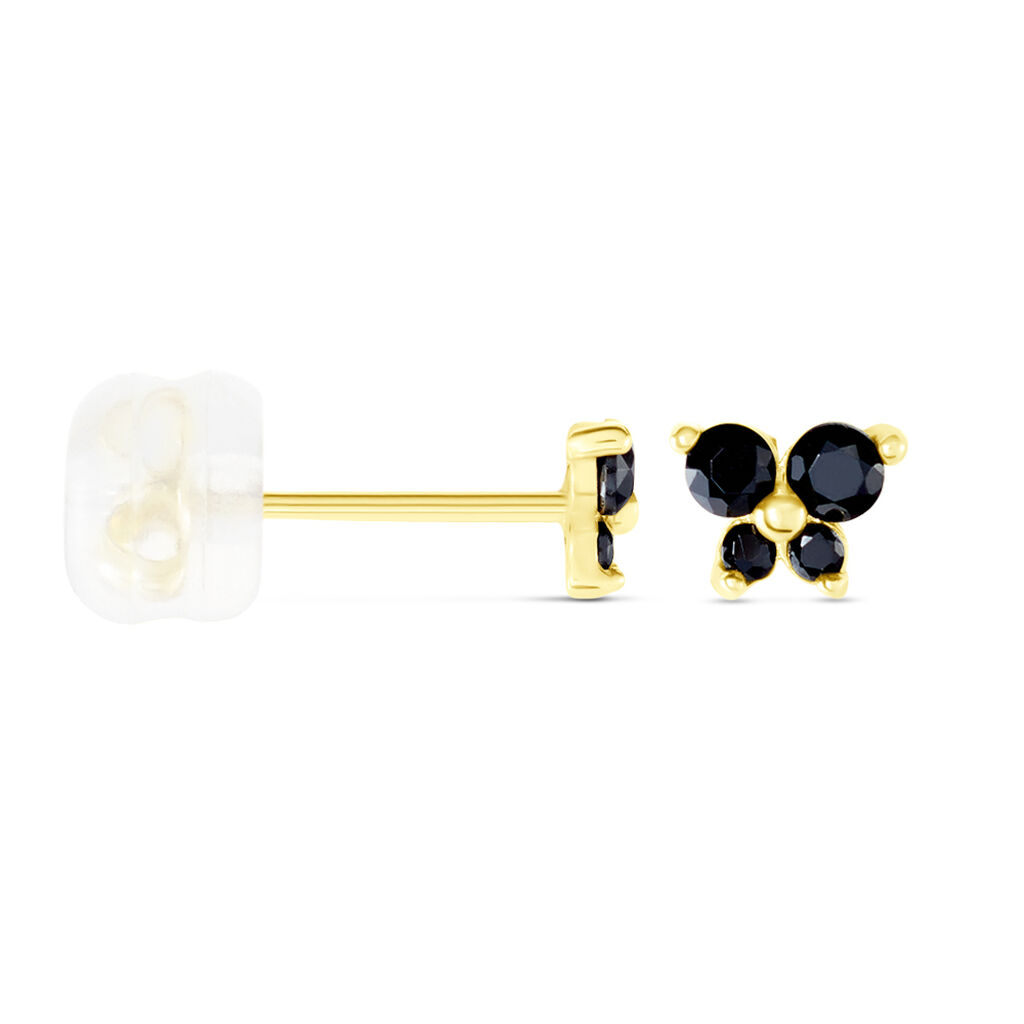 Boucles D'oreilles Puces Or Jaune Oxydes De Zirconium