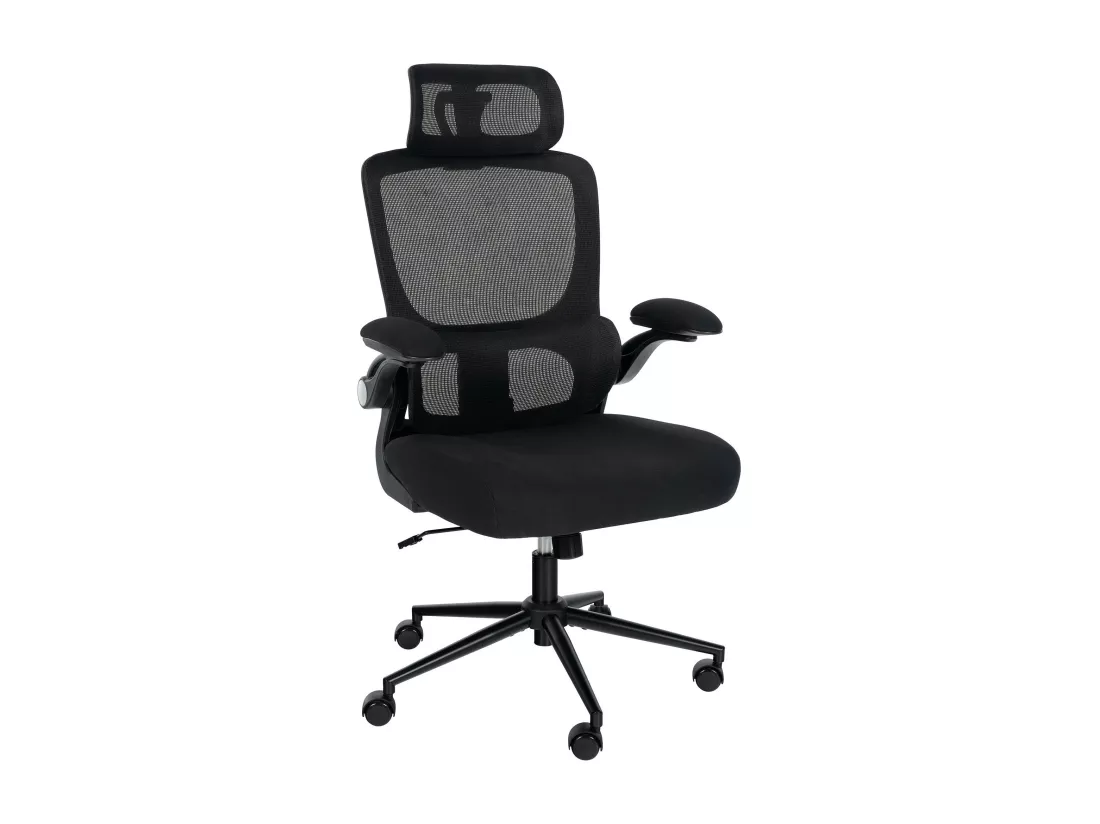 Chaise de bureau - Tissu - Noir - Newberg