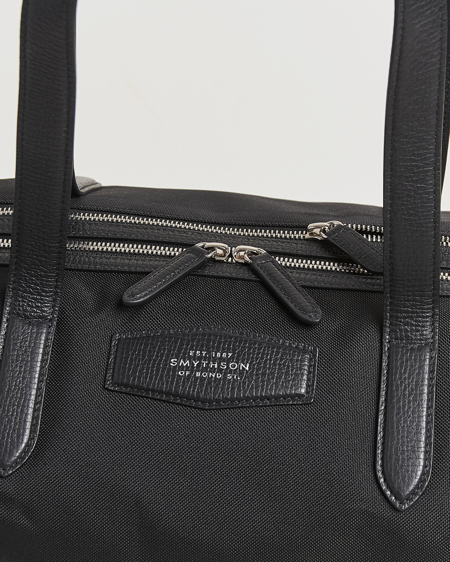 Smythson Canvas Norton Small Travel Bag Black