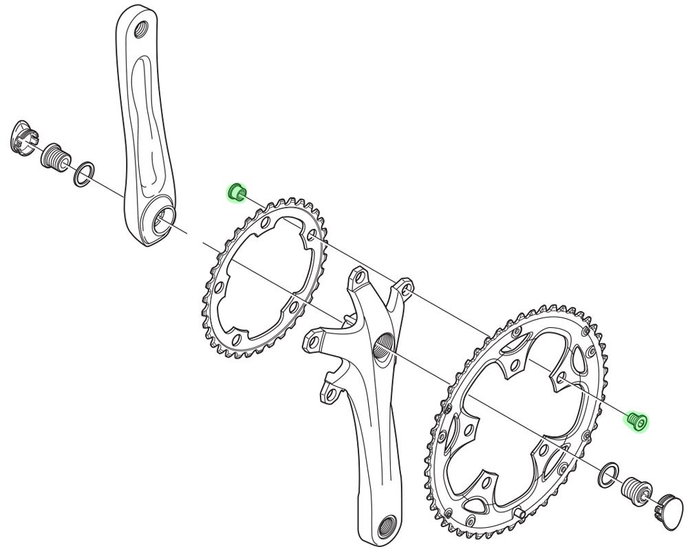 Shimano SORA/CLARIS Kettenblattschrauben (5 Stück) kaufen | Bike-Discount
