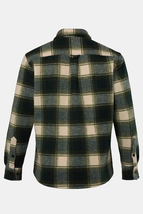 STHUGE Karohemd, Langarm, Wolloptik, Kentkragen, Modern Fit, bis 8 XL