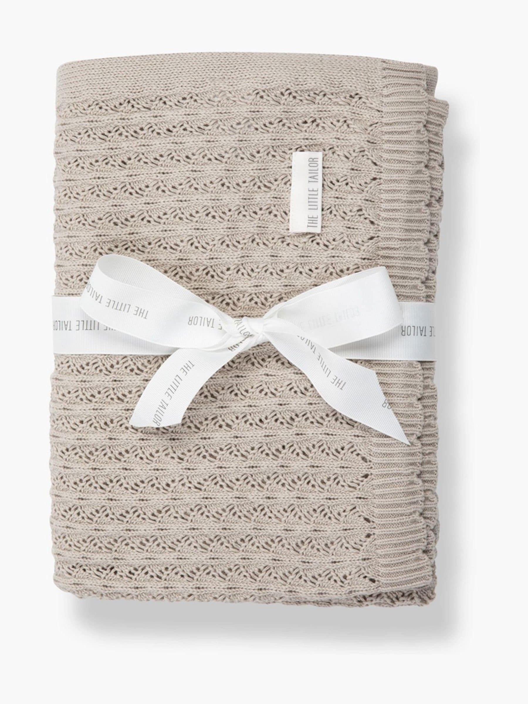 Natuurlijk - The Little Tailor Baby Scallop Design Pointelle 100% Cotton Blanket