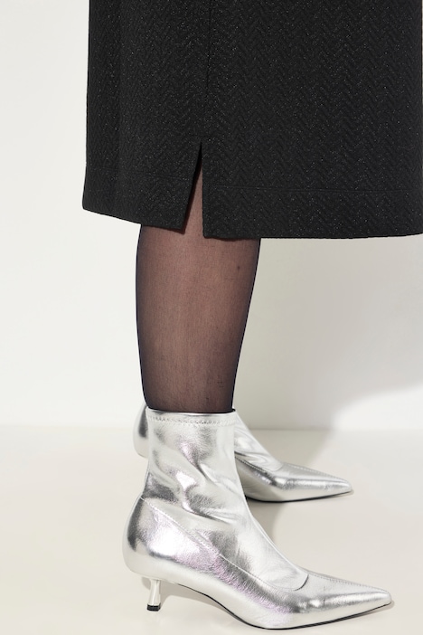 Sweatkleid, Metallic-Effekt, Stehkragen, Langarm