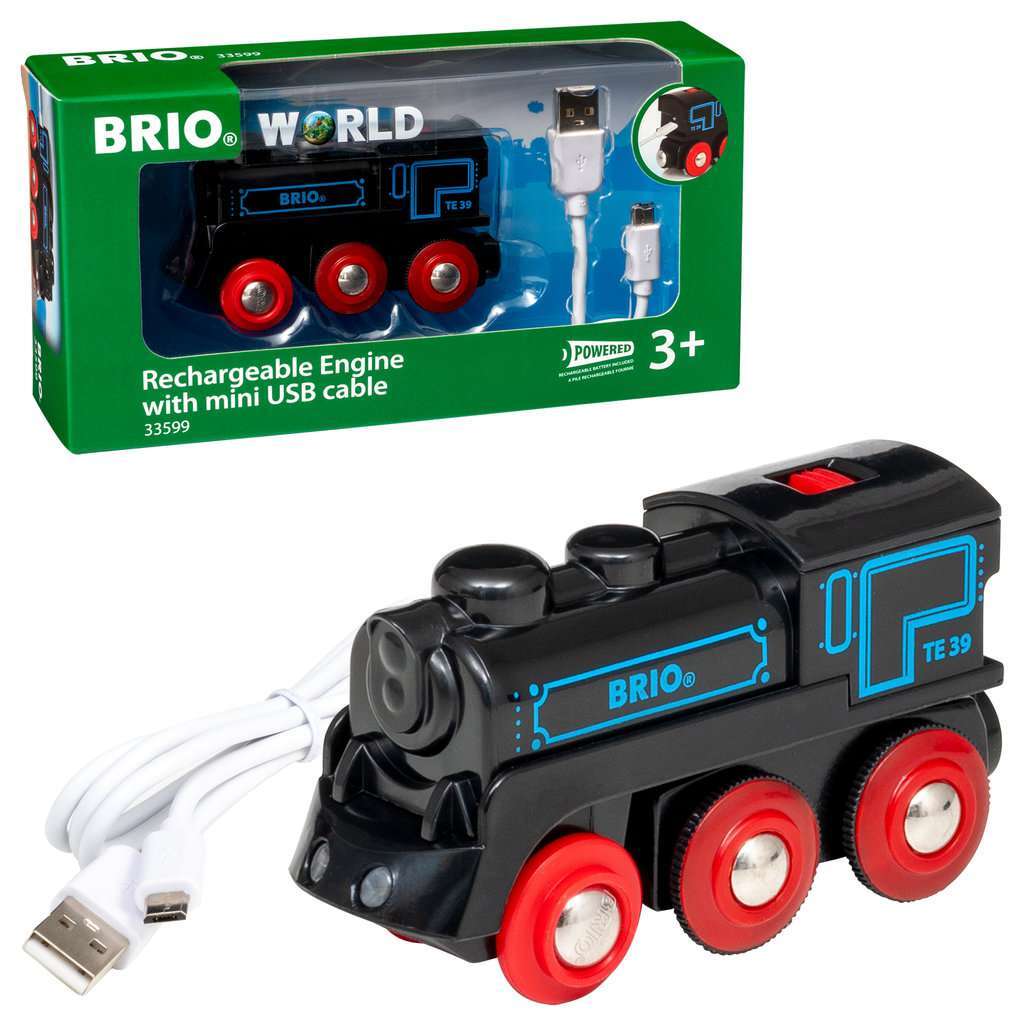 BRIO Spiel Schwarze Akku-Lok mit Mini-USB